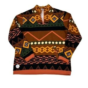 Petit Montagnard 1/2 Zip Sweatshirt 
 Top Adult Large Southwest Geometric